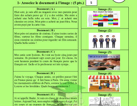 نموذج اختبار ثانوية خالد سعود - لغة فرنسية - للصف الثاني عشر أدبي - الفصل الأول